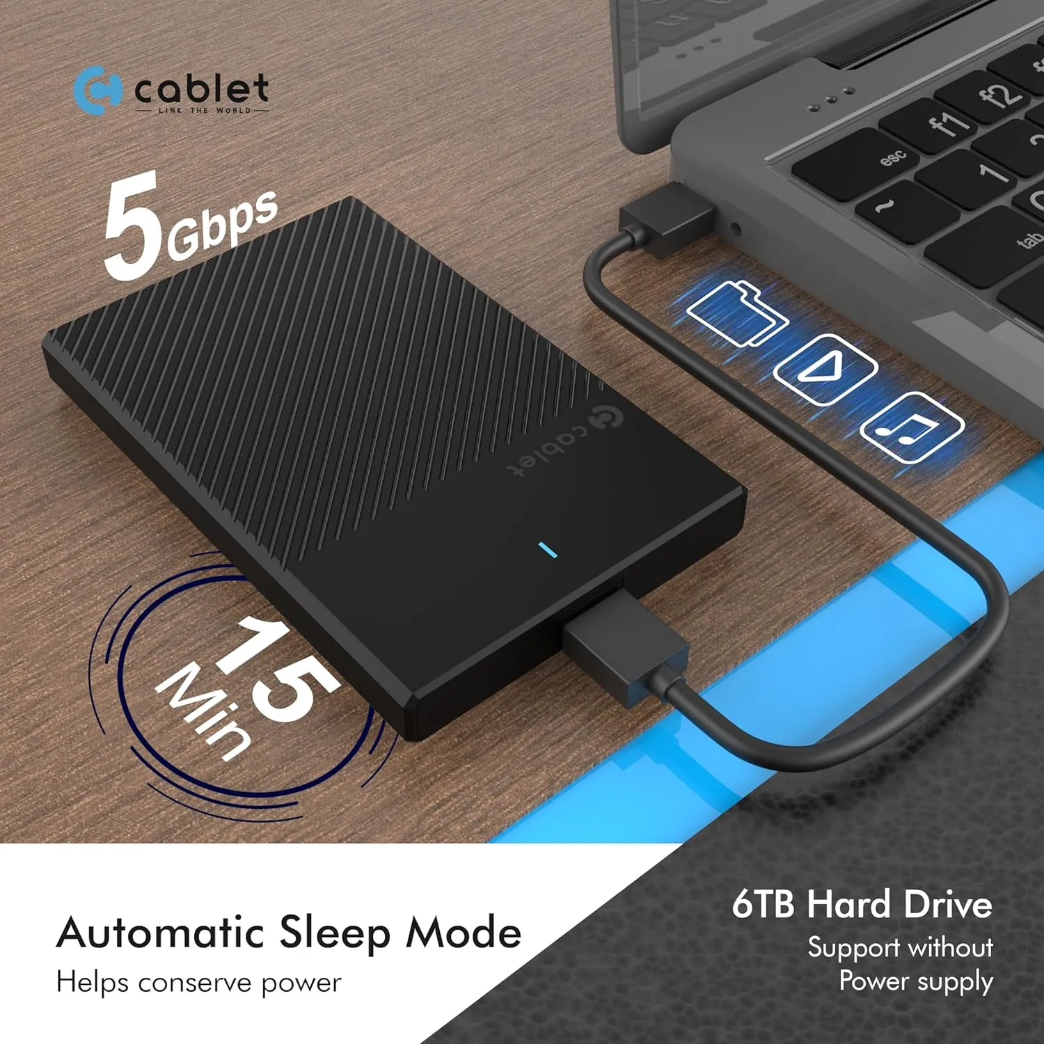 Cablet SSD Casing 2.5 Inch Sata USB 3.0 (HD2522 U3) view 4
